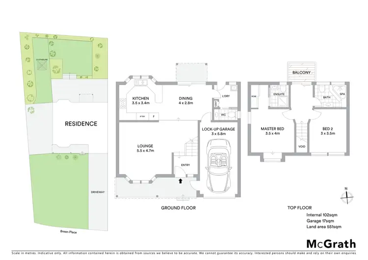 Floorplan of Homely semi-detached listing, 16B Breen Place, Jerrabomberra NSW 2619