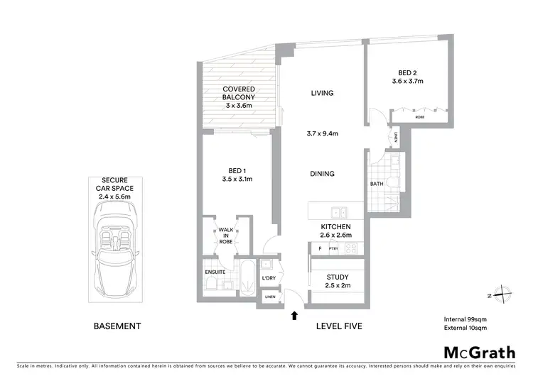 Floorplan of Homely apartment listing, 502/8 Sam Sing Street, Waterloo NSW 2017