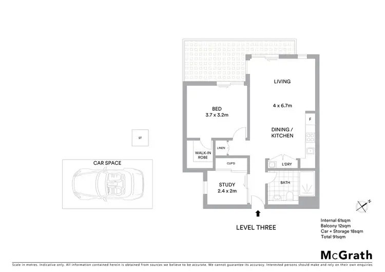 Floorplan of Homely apartment listing, 341/27 Porter Street, Ryde NSW 2112