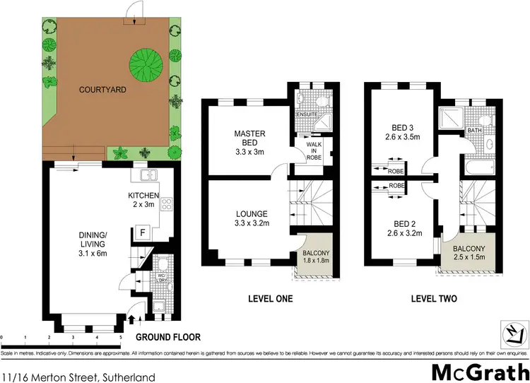 Floorplan of Homely townhouse listing, 11/16 Merton Street, Sutherland NSW 2232