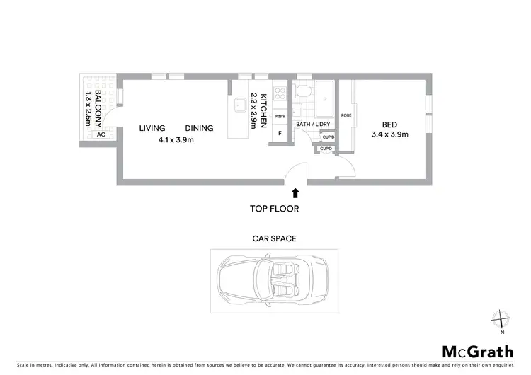 Floorplan of Homely apartment listing, 8/93 St Thomas Street, Clovelly NSW 2031