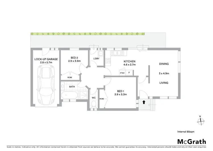 Floorplan of Homely unit listing, 1/1 Coronation Street, Brunswick West VIC 3055