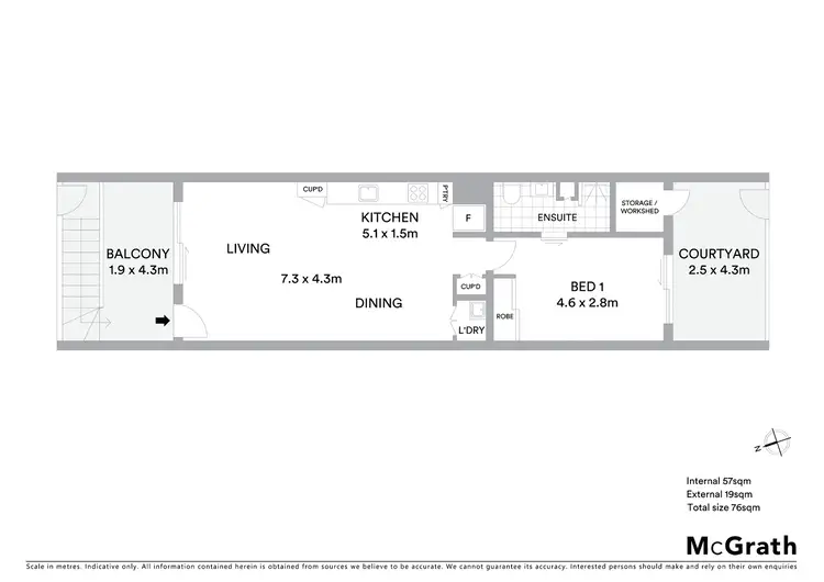 Floorplan of Homely apartment listing, 104/169 Phillip Street, Waterloo NSW 2017
