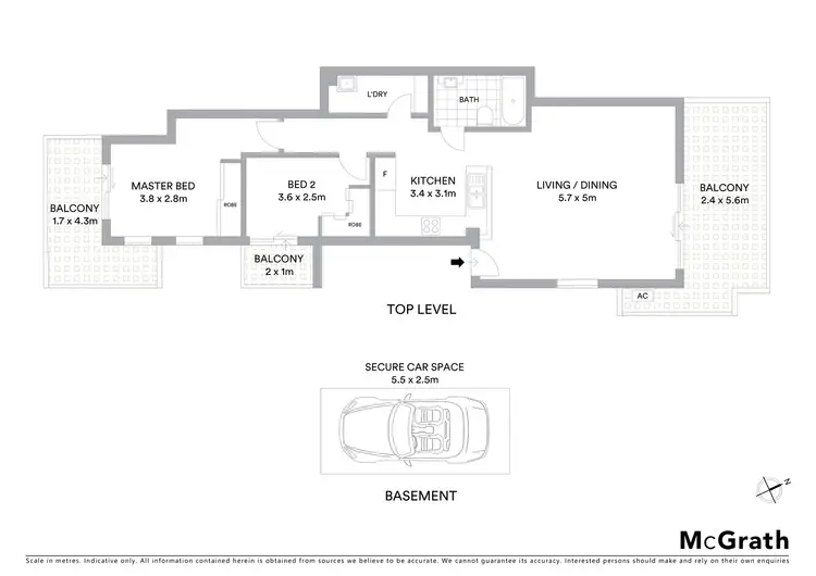 Floorplan of Homely unit listing, 3/61 Adderton Road, Telopea NSW 2117