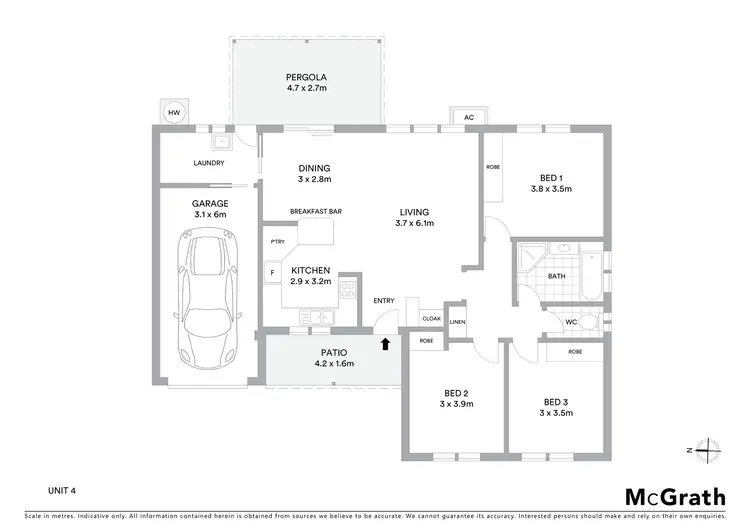 Floorplan of Homely unit listing, Unit 4/159 Market Street, Mudgee NSW 2850