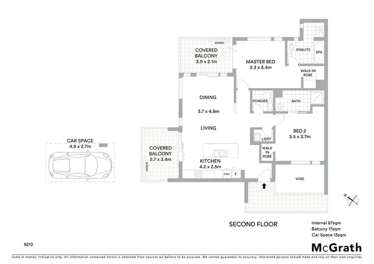 Floorplan of Homely apartment listing, Unit 9210 'Peppers Resort' 5 Morwong Drive, Noosa Heads QLD 4567
