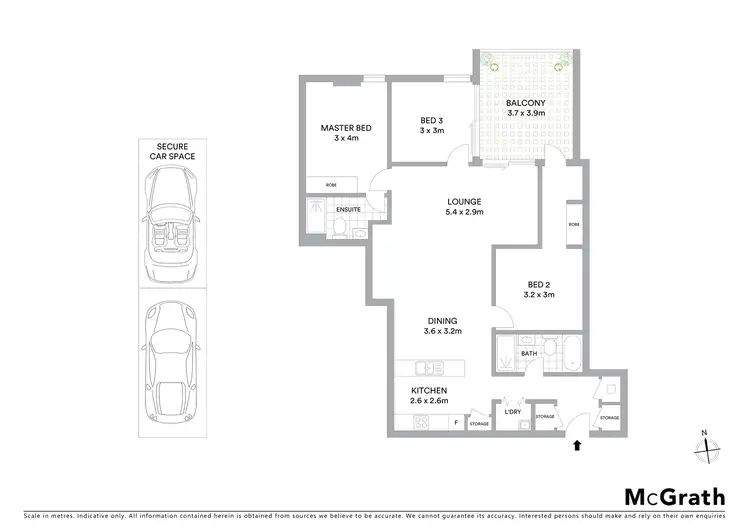 Floorplan of Homely apartment listing, B202/22 Rhodes Street, Hillsdale NSW 2036