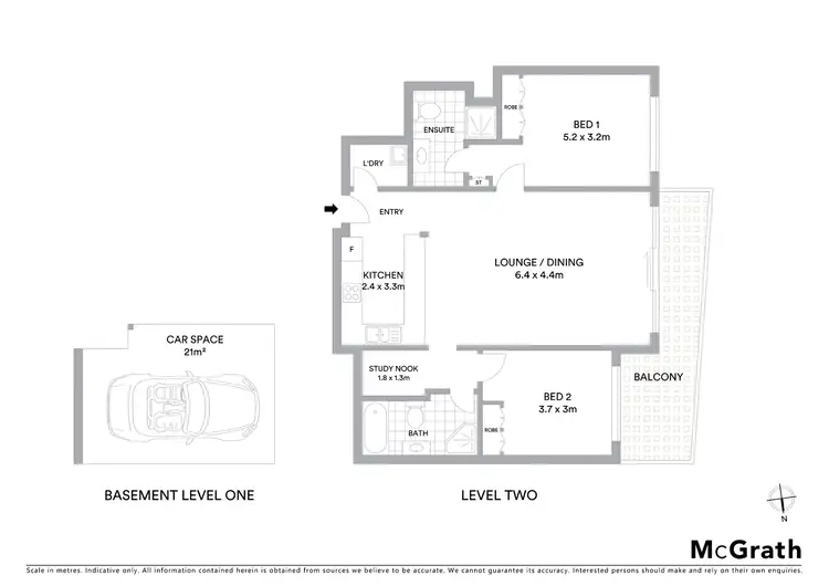 Floorplan of Homely apartment listing, 205/2 Orara Street, Waitara NSW 2077