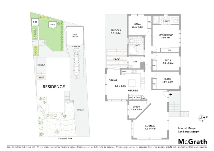 Floorplan of Homely house listing, 6 Fitzgibbon Place, Karabar NSW 2620