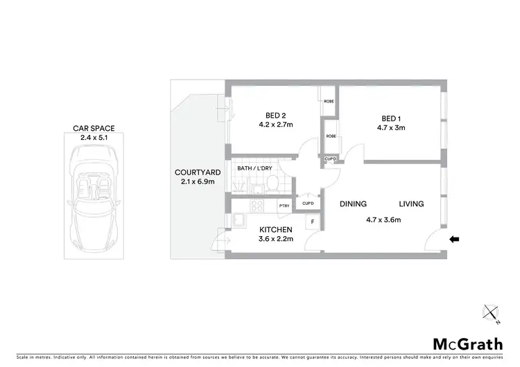 Floorplan of Homely apartment listing, 2/99 Spray Street, Elwood VIC 3184