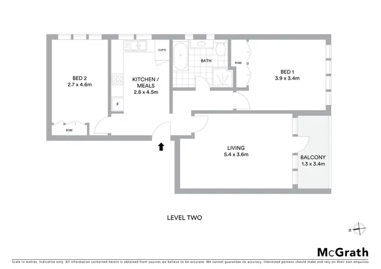 Floorplan of Homely apartment listing, 5/306 Inkerman Street, St Kilda East VIC 3183