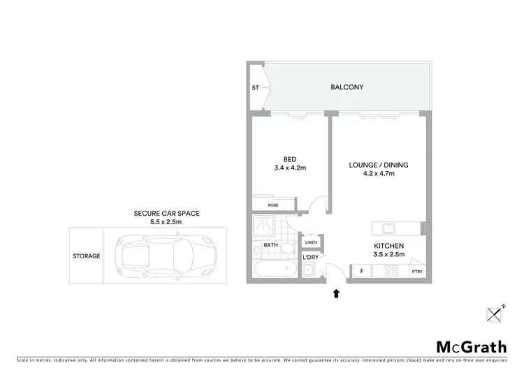 Floorplan of Homely apartment listing, 1112B/5 Pope Street, Ryde NSW 2112
