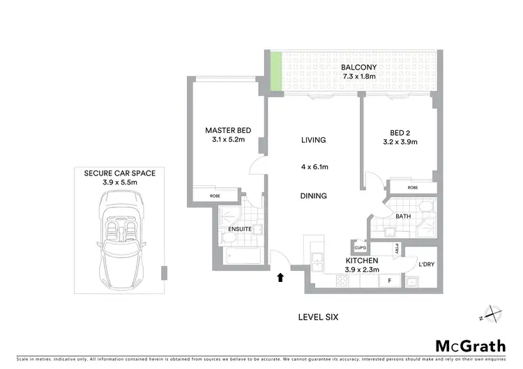 Floorplan of Homely apartment listing, 627/6 Spring Street, Rosebery NSW 2018