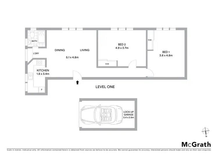 Floorplan of Homely apartment listing, 1/482 Military Road, Mosman NSW 2088