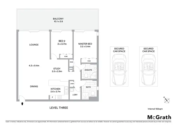 Floorplan of Homely apartment listing, 17/3 Bowen Drive, Barton ACT 2600