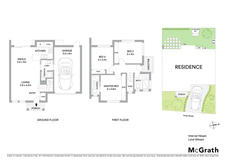 Floorplan of Homely townhouse listing, 83 Hope Street, Spotswood VIC 3015