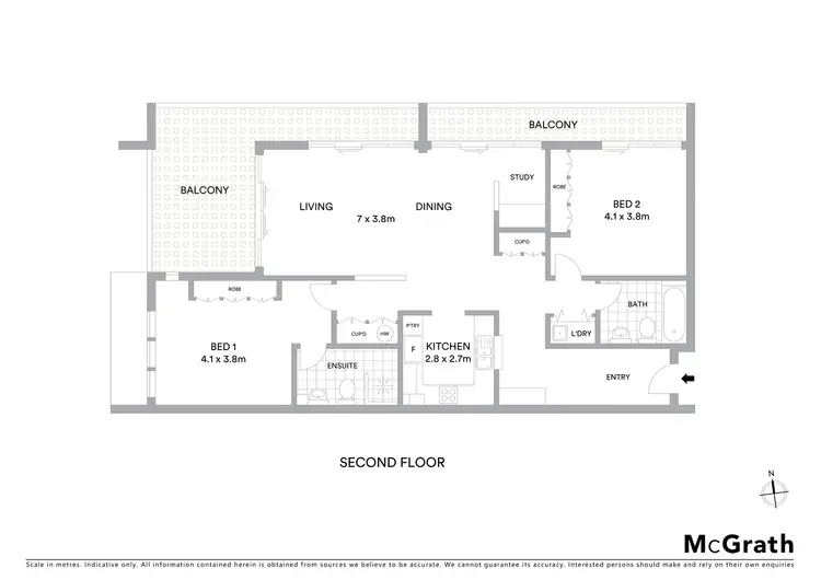 Floorplan of Homely apartment listing, 302/155 Northbourne Avenue, Turner ACT 2612