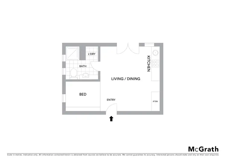Floorplan of Homely studio listing, 37/87 Alma Road, St Kilda East VIC 3183