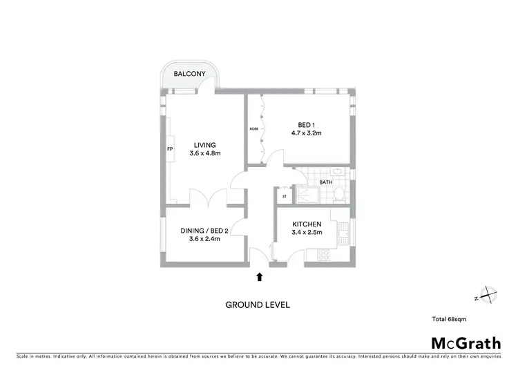 Floorplan of Homely apartment listing, 1/31 Eildon Road, St Kilda VIC 3182
