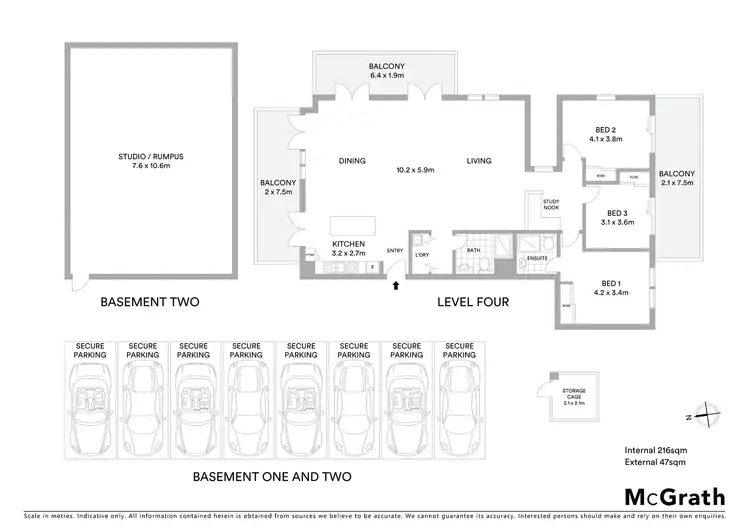 Floorplan of Homely apartment listing, 402/13-15 Goodson Street, Doncaster VIC 3108