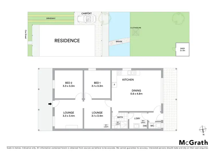 Floorplan of Homely semi-detached listing, 56 Cox Street, Mudgee NSW 2850