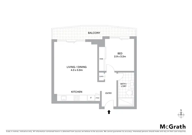 Floorplan of Homely apartment listing, 705/601 Sydney Road, Brunswick VIC 3056