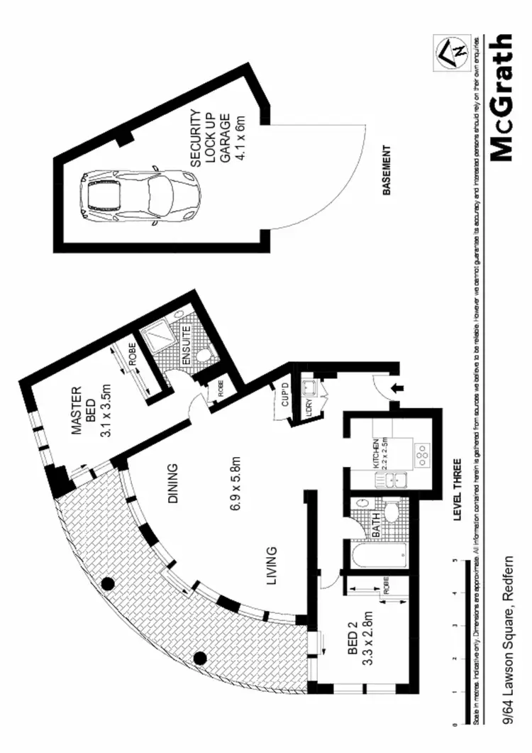 Floorplan of Homely apartment listing, 9/64 Lawson Square, Redfern NSW 2016