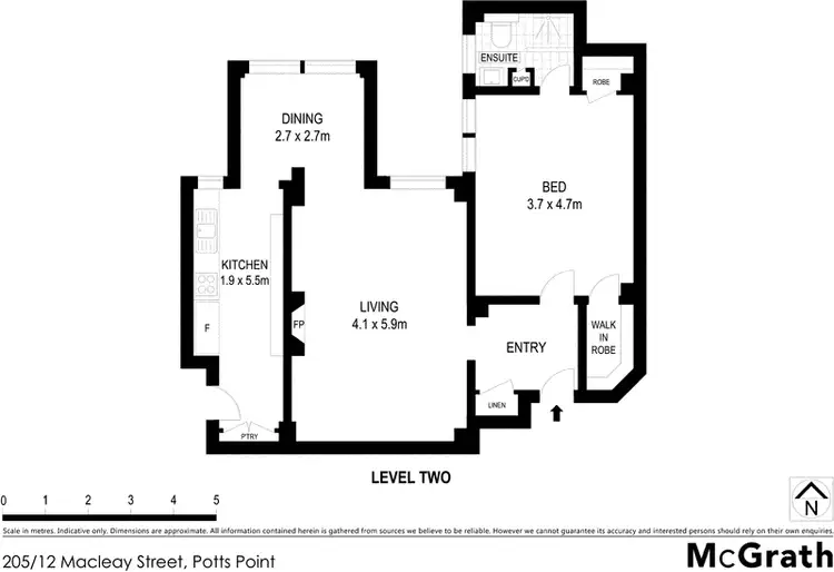 Floorplan of Homely apartment listing, 205/12 Macleay Street, Potts Point NSW 2011