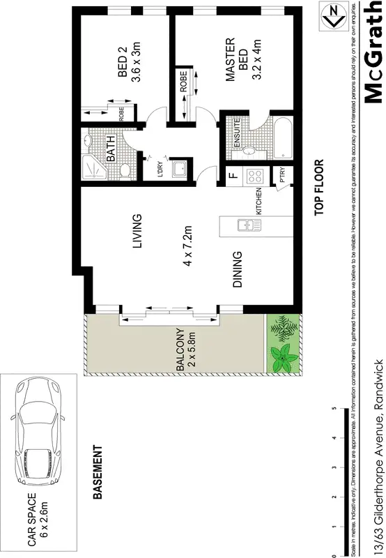 Floorplan of Homely apartment listing, 13/63 Gilderthorpe Avenue, Randwick NSW 2031