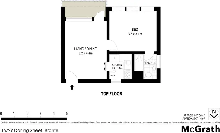 Floorplan of Homely apartment listing, 15/29 Darling Street, Bronte NSW 2024