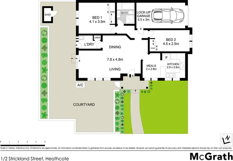 Floorplan of Homely villa listing, 1/2 Strickland Street, Heathcote NSW 2233