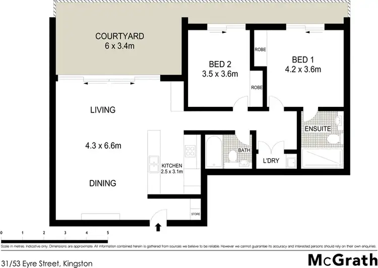 Floorplan of Homely apartment listing, 31/53 Eyre Street, Kingston ACT 2604