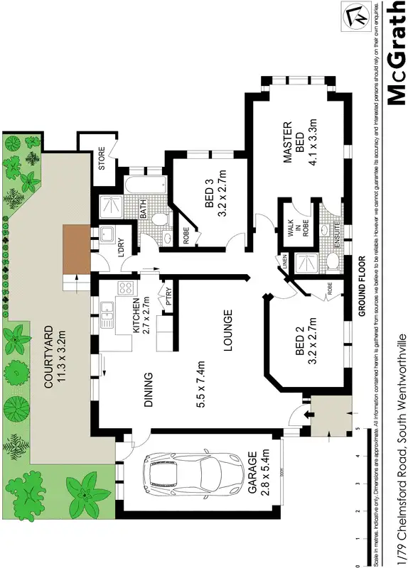 Floorplan of Homely villa listing, 1/79 Chelmsford Road, South Wentworthville NSW 2145