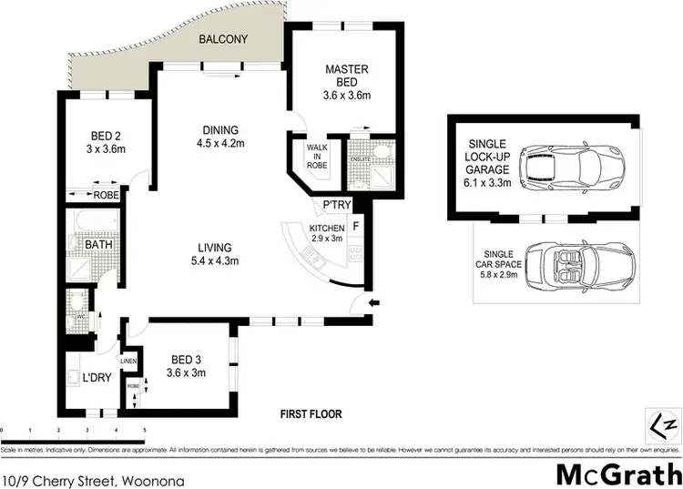 Floorplan of Homely apartment listing, 10/9 Cherry Street, Woonona NSW 2517