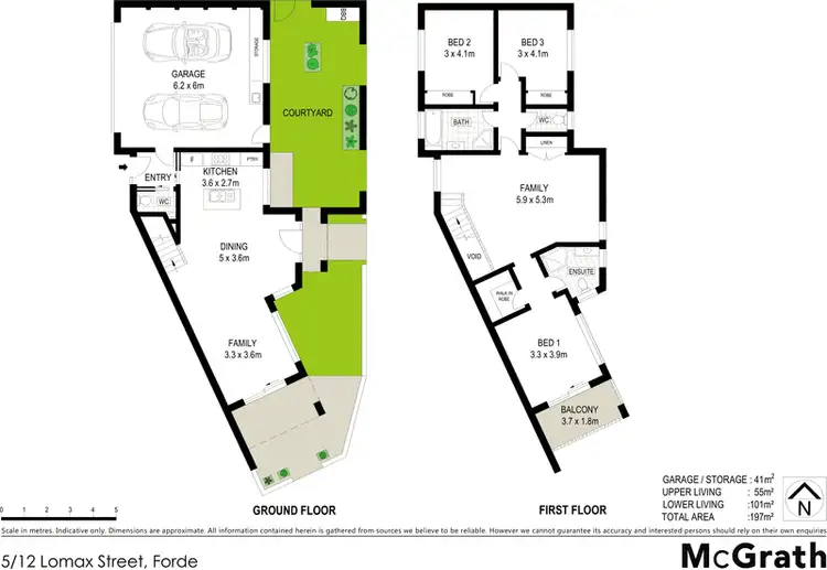 Floorplan of Homely townhouse listing, 5/12 Lomax Street, Forde ACT 2914