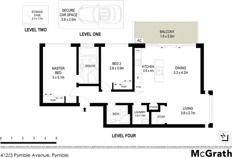 Floorplan of Homely apartment listing, 412/3 Pymble Avenue, Pymble NSW 2073