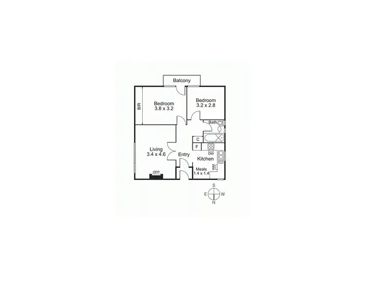 Floorplan of Homely apartment listing, 4/17 Joyce Street, Elwood VIC 3184