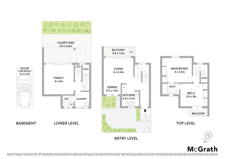 Floorplan of Homely townhouse listing, 11/67 Beattie Street, Balmain NSW 2041