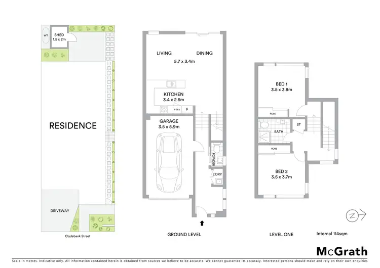 Floorplan of Homely townhouse listing, 11 Clydebank Street, Greensborough VIC 3088