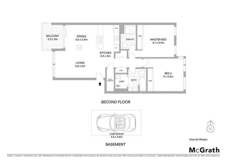 Floorplan of Homely apartment listing, 16/114 Athllon Drive, Greenway ACT 2900
