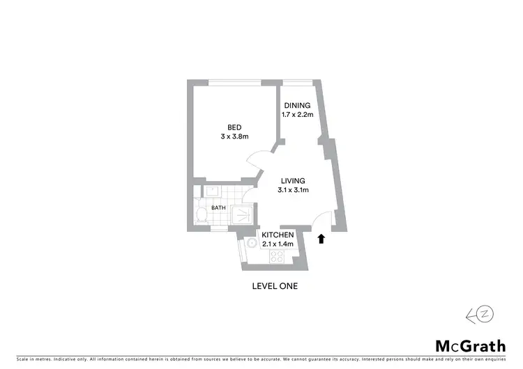 Floorplan of Homely apartment listing, 8/2 Kellett Way, Potts Point NSW 2011