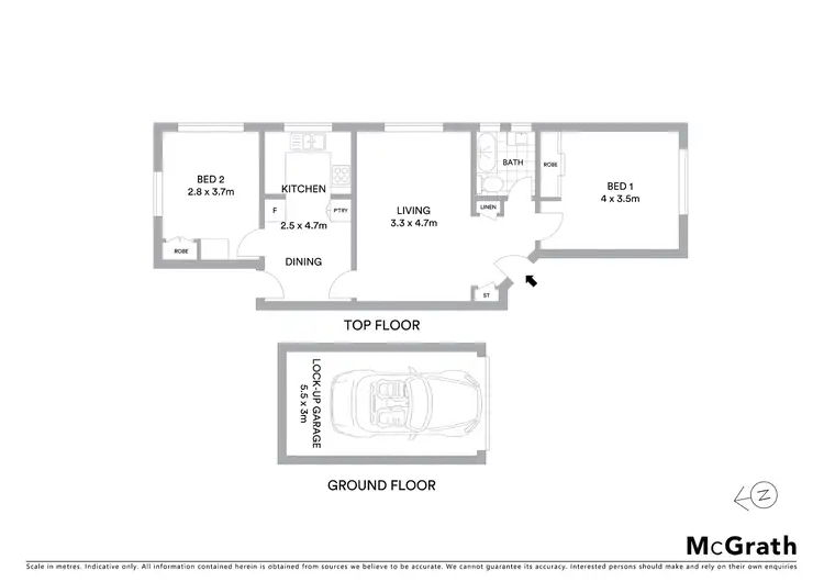 Floorplan of Homely apartment listing, 4/148 Ernest Street, Crows Nest NSW 2065