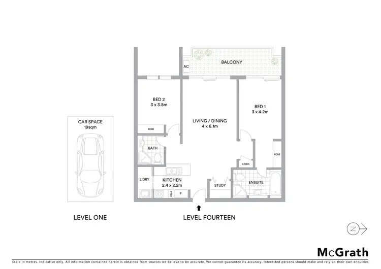 Floorplan of Homely apartment listing, 1413/1C Burdett Street, Hornsby NSW 2077