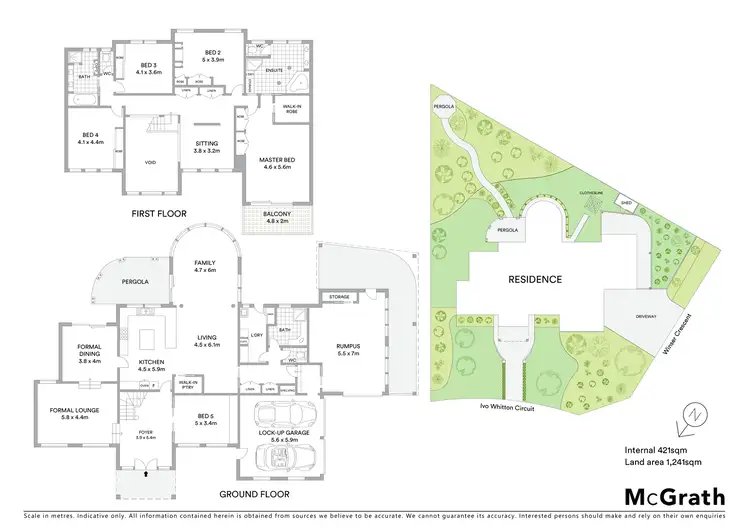 Floorplan of Homely house listing, 1 Winser Crescent, Kambah ACT 2902