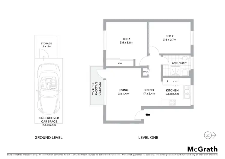 Floorplan of Homely apartment listing, 2/80 Burfitt Street, Leichhardt NSW 2040