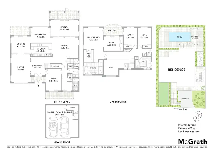 Floorplan of Homely house listing, 34 Driftwood Drive, Castaways Beach QLD 4567