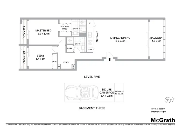 Floorplan of Homely apartment listing, 9B/125 Boyce Road, Maroubra NSW 2035