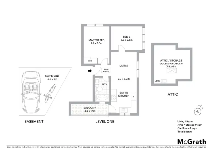 Floorplan of Homely apartment listing, 6/2 Wallaringa Avenue, Neutral Bay NSW 2089