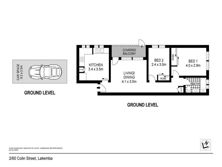 Floorplan of Homely unit listing, 2/60 Colin Street, Lakemba NSW 2195