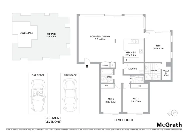 Floorplan of Homely apartment listing, 802/3 Orara Street, Waitara NSW 2077